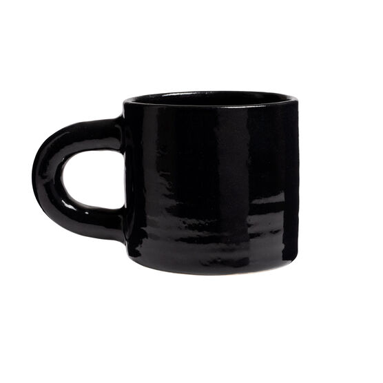 Black Philip Guston inspired mug